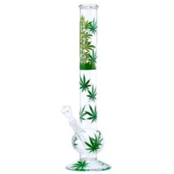 Bong Cristal Recto Leaves 45 cm.